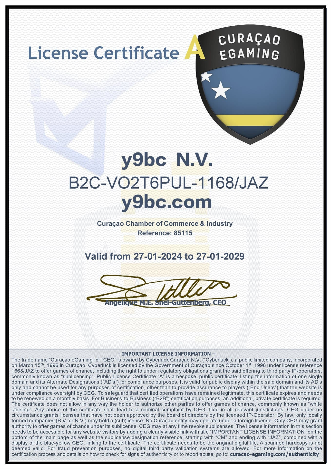 license